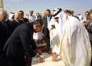Laying the cornerstone for the new Lebanese embassy in Doha